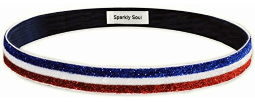 Sparkly Soul Headband (red White Blue, Wide)