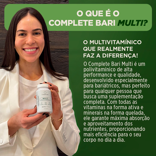 Kit 2 Complete Bari Multi Polivitamínico 90 Cápsulas Oring