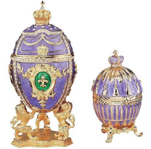 Design Toscano Inc Faberge-style Fleur-de-lis - Huevo Esmalt