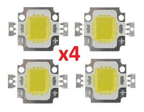 Led 10w Chip Power (blanco Calido) Para Reflectores 4und