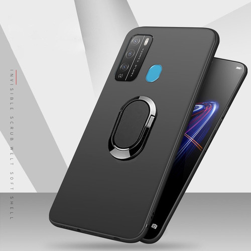 Funda De Silicona Suave Y Fina Para Tecno Pop 5x Con Anillo