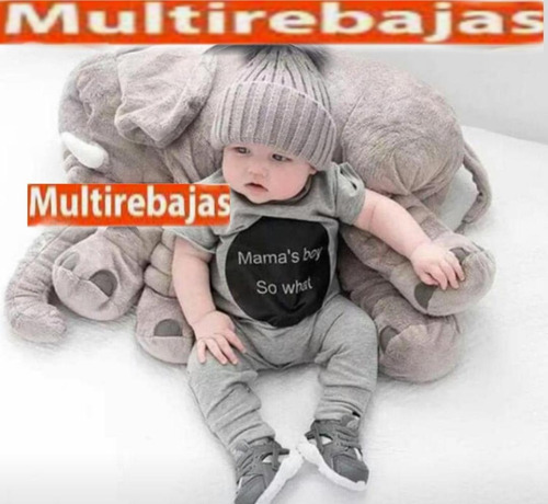 Almohada De Peluche Para Bebé Elefante 100cm Grande