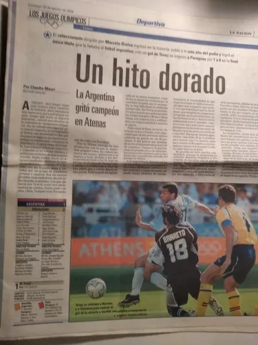 Argentina Oro Olimpico Futbol Basquet La Nación Histórico (Usado)