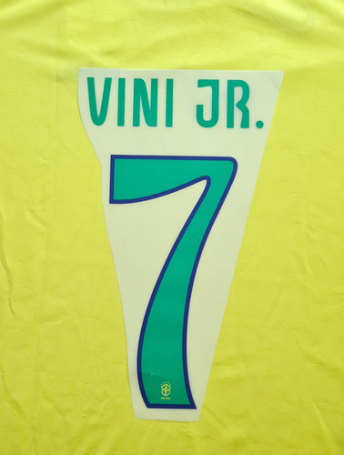 Kit Nome Número Vini Jr 7 Personalização Seleção Brasileira