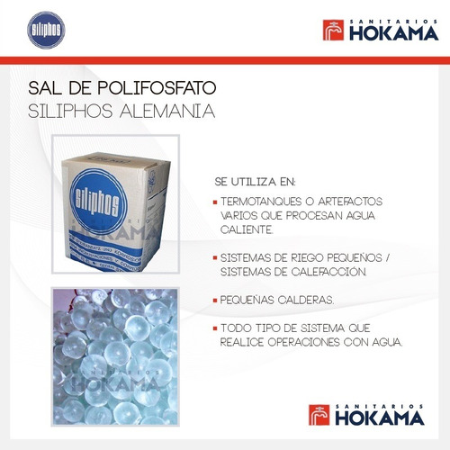 Imagen 5 de 10 de Sal Polifosfato Anti Sarro Siliphos Filtro Alemania 1kg Casa