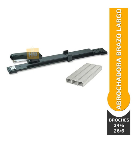 Imagen 1 de 6 de Abrochadora De Brazo Largo Cuaderno Revista Broche 24/6 26/6