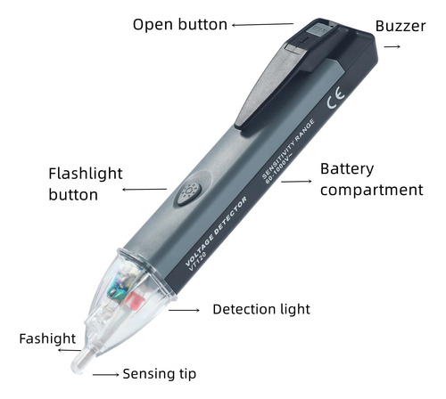 Probador De Voltaje Sin Contacto Led Marca Xyz Modelo 601000