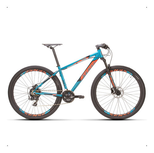 Bicicleta Mtb Sense One 2023 Freio Hidráulico 3x7v Shimano Tamanho Do Quadro L 19 (178~185 Cm) Cor Azul-acqua/vermelho