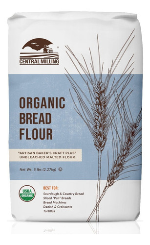 Central Milling Harina Organica Bread Artisan Flour 2.27kgs