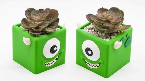 Imagen 1 de 2 de Lapicero - Maceta Mike Wasowski Impresion 3d