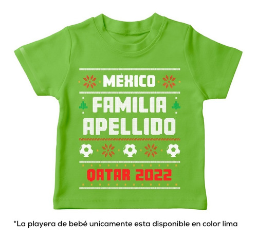 Dúo Playeras Personalizadas - Familia - México - Qatar 2022