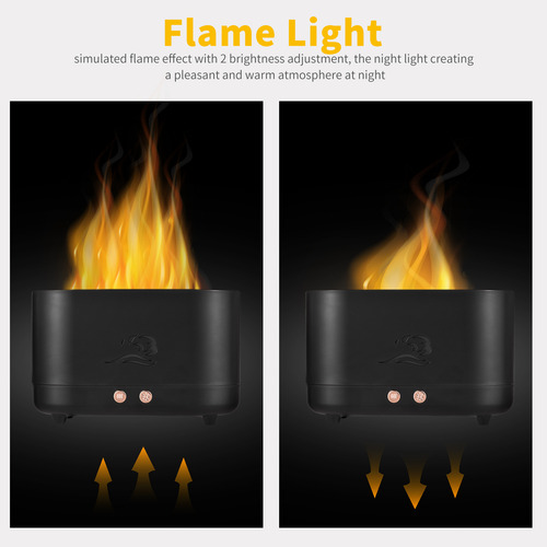 Difusor De Óleo Essencial 3 Em 1 Flame Light Com 2 Brilhos