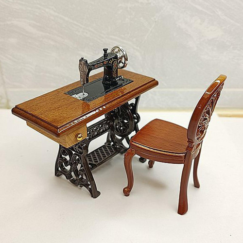 Máquina De Coser En Miniatura A Escala 1:6, Accesorios Para