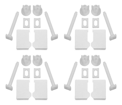 Kit 4 Conjunto Parafuso Fixação De Assentos Sanitários Astra
