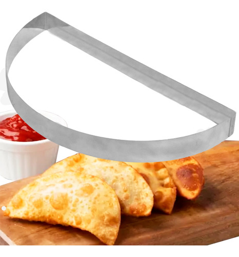 Aro Meia Lua Recheio Pizza Frita Calzone Fogazza 12cm Inox