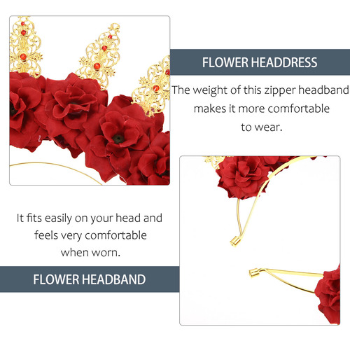 Tiaras De Boda Para Novia Con Corona De Flores De Doble Capa