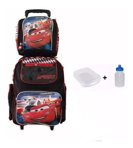 Kit Mochila Escolar Infantil Rodinha Mcqueen Carros Original