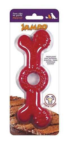 Imagem 1 de 2 de Brinquedo Osso Jambo Anelado Sabor Carne
