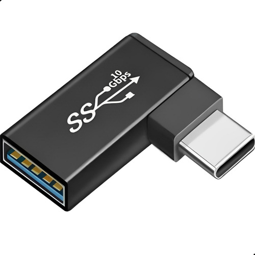 Adaptador Tipo-c Macho Para Otg Usb 3.1 Fêmea 90 Graus Em L