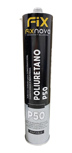 Sellador Pu50 Poliuretano Impermeable Negro X 310ml X 1 U