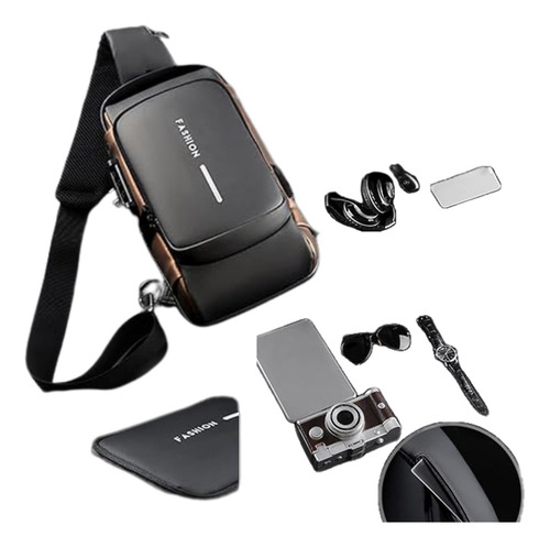Mochila Antirrobo Sling Usb Hombre Mujer Trabajo Impermeable