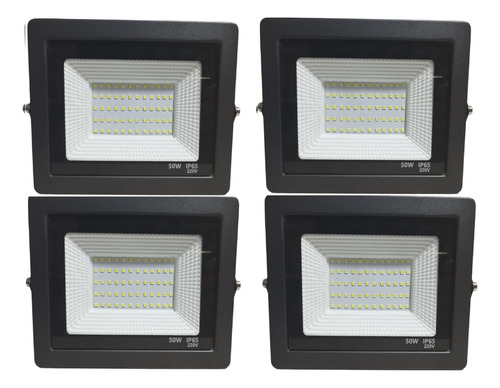 4 Focos Multiled 50w Impermeable Luz Calida Y Fria