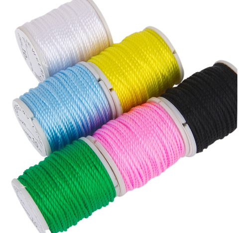 10 Colores De Nylon Cordón Chino Nudo Pulsera De Macramé