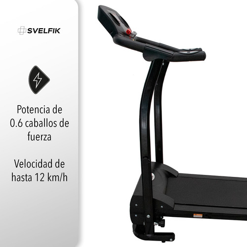 Imagen 6 de 7 de Caminadora eléctrica Svelfik CAMI-01 120V color negro