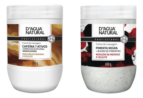  Kit Creme Cafeina Termoativo E Pimenta Negra Redutor