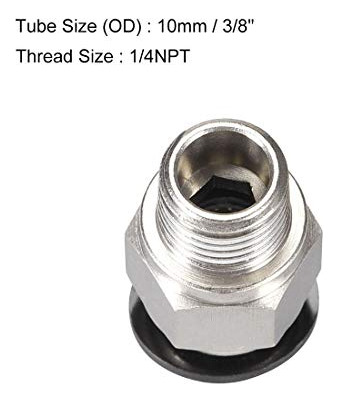 Conectores Rápidos Neumticos 1/4 Npt Macho X 10 Mm Tubo Od,