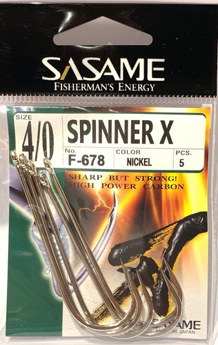 Anzuelo Sasame Spinner X Nickel Ojal Para Variada Medidas 