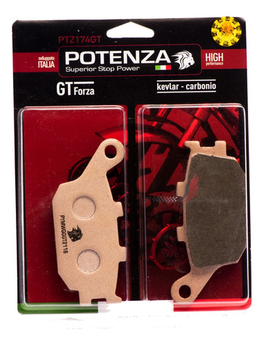 Kit Pastilha Potenza Traseira Ninja Versys 650 1000 Ptz174gt