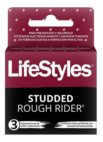 Preservativos Lifestyles Studded Rough Rider 3 Condones