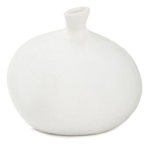 Vaso Em Ceramica Estilo Moringa Off White Mart 26x28cm