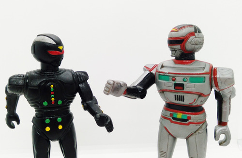 Bonecos Jaspion E Macgaren Tokusatsu Glasslite Anos 80 (Usado)