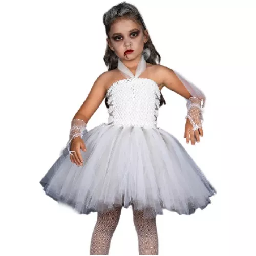 Halloween Fantasia Infantil Menina Vestido Papel Vampiro Fantasia Menina  Menina Dança U