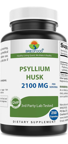 Fibra De Cáscara De Psyllium Con Lactobaciilus 2100mg 250 U Sabor Sin Sabor
