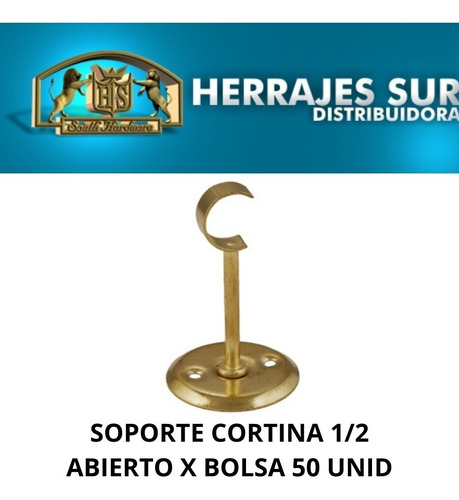 Imagen 6 de 10 de Soporte Cortina De 1/2 Abierto - Cerrado Bronceado X 50 Unid