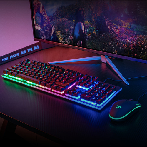 Kit Gamer 2 En 1 Xtreme Pc Battle Chief Teclado Mouse Rgb