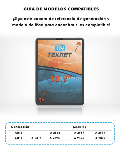 Protector Pantalla Mate Para iPad Air5 4 Dibujo Paper 2pack
