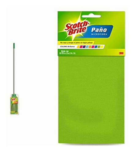 3m Scotch-brite Trapeador Extra Largo + Paño Microfibra De