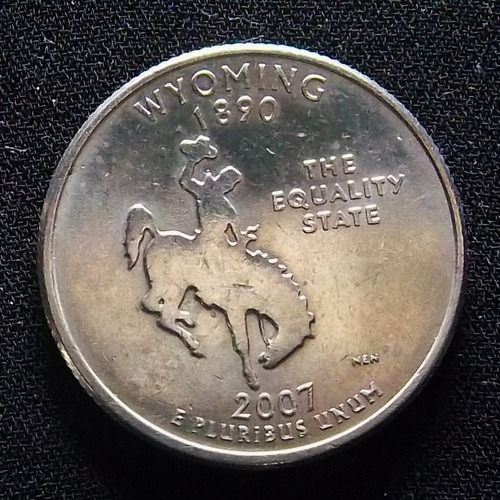 Estados Unidos 25 Cents 2007 P Exc Km 399 Wyoming