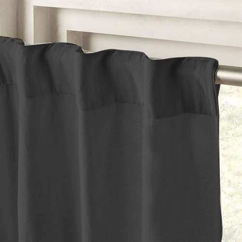 Imagen 4 de 10 de Juego Cortina Tela Blackout Textil 2 Paños 140x220cm Altura