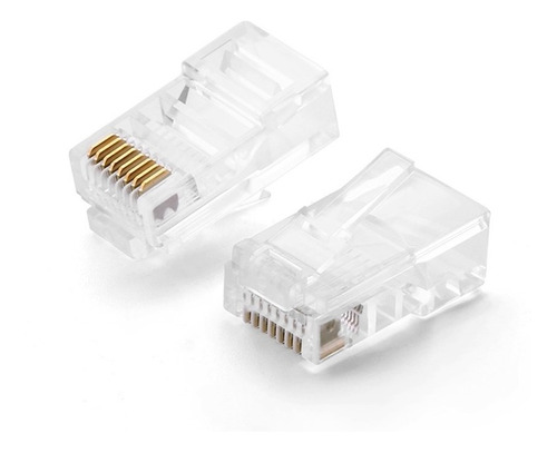 Conector Rj45 Categoría 5 Plástico X 100 Unid.