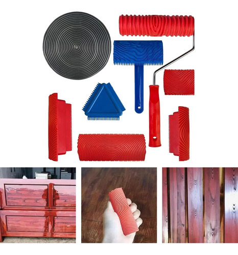 Set De 8 Unidades De Herramientas Para Madera Granulada