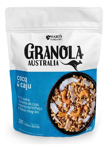 Granola Australia Coco E Caju Harts Natural Sem Glúten