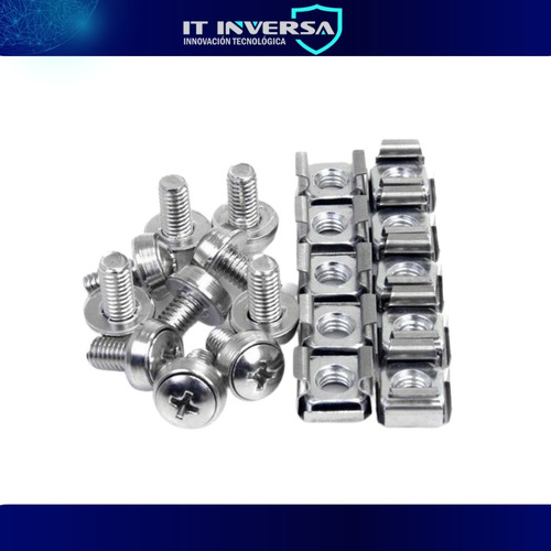 Imagen 2 de 4 de Rack Tornillo Estándar M6*15 50 Unidades