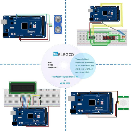 Proyecto Elegoo Mega R3, Compatible Con Arduino Ide Mega2560