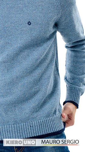 Imagen 2 de 7 de Sweater Hombre Pullover De Lana Con Cuello Redondo Kierouno