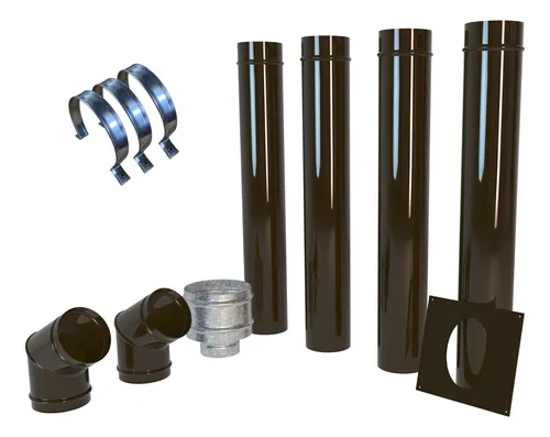 Kit Instalacion Salamandra Pared 4 Pulgadas Enlozado